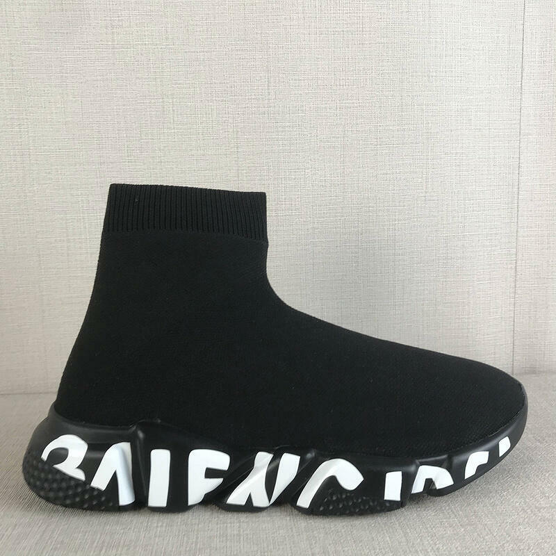 SNEAKERS BALENCIAGA SPEED NERO LOGO GRAFFITI BIANCO – D\u0026M luxury brands