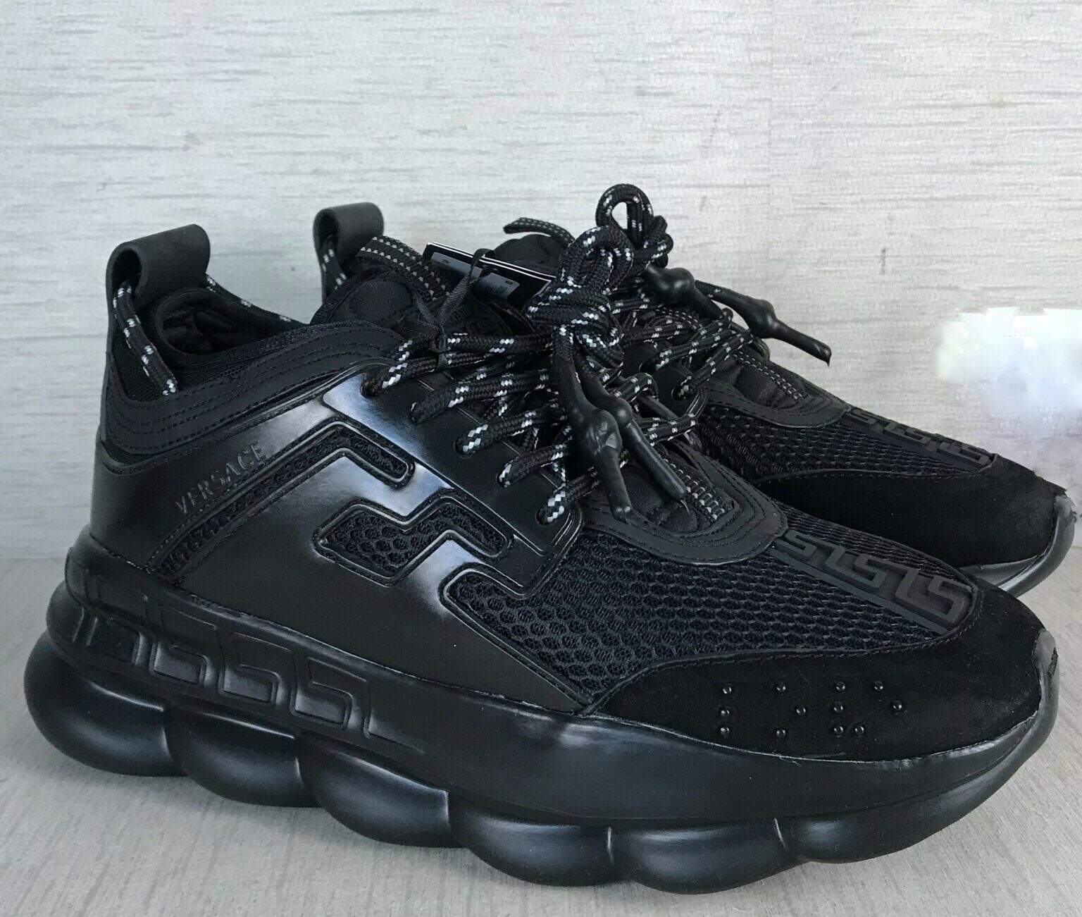 SNEAKERS VERSACE CHAIN REACTION TOTAL BLACK D&M luxury brands